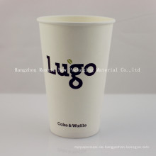Single Wall Paper Cup mit Griff für heißes Trinken